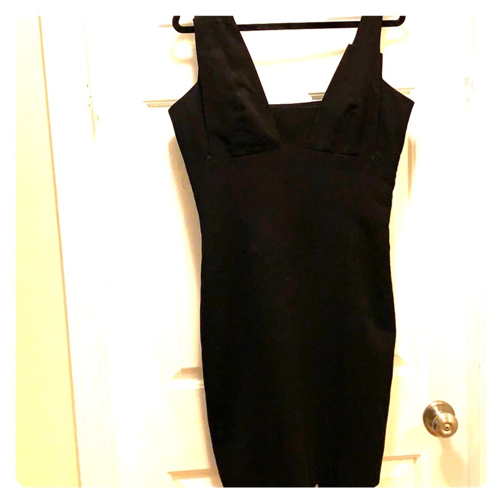 European designed sheath black dress